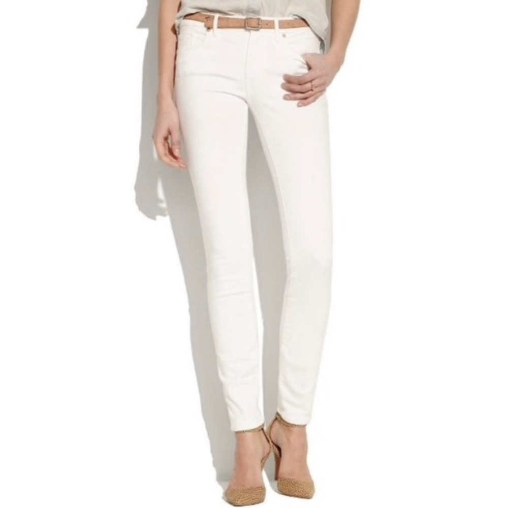 Madewell skinny jeans in pure white